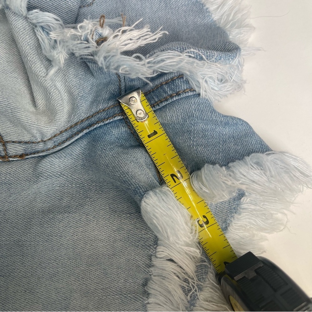 Mossimo High Rise Jean Short Embroidered Bohemian Style - Picture 14 of 16
